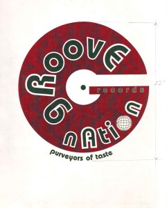 The actual test print of the Groove Nation(store)logo done by an Angeleno.