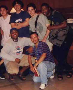 Cocoy, Myself, Jon Hardy,Chez Damier(standing), Derrick Carter and Paolo t. in 98